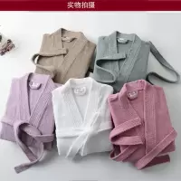 五星级酒店纯棉浴袍男女成人白色吸水毛巾料春秋冬浴衣睡袍浴衣