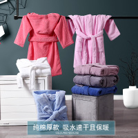 儿童纯棉毛巾料加厚款男女小孩浴袍冬天吸水速干全棉宝宝温泉浴衣