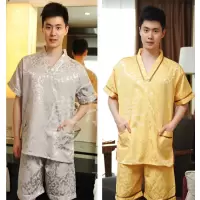 高档男式洗浴中心浴服汗蒸服男款浴衣睡衣桑拿服足浴服按摩服
