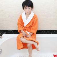 儿童浴袍纯棉毛巾料春秋冬季款加厚全棉男童女孩童 游泳浴衣睡袍