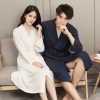 春秋夏季情侣款一对浴袍女男士浴衣薄款性感日式冰丝夏天睡袍睡衣