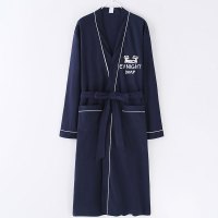 睡袍男春秋长袖纯棉中长款浴袍男士睡袍休闲全棉家居服睡衣男