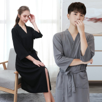 浴袍女夏薄款睡衣性感晨袍温泉情侣速干浴衣加大码spa酒店睡袍男