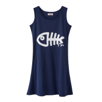 夏季韩版女士纯棉无袖睡裙可爱吊带大码夏天学生全棉背心宽松睡衣