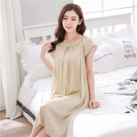 背心睡衣女士夏天冰丝睡裙妈妈mm 200斤-180-220大码中年丝绸