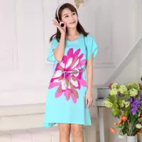 特价夏季女生人造棉卡通可爱睡裙 棉绸加大胖mm睡裙棉家居服