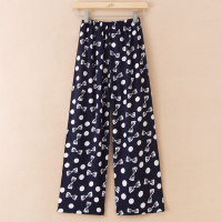 .春夏季女士妈妈装中老年薄款棉绸人造棉水洗布睡裤家居服长裤子