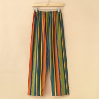 夏季纯棉绸睡裤妈妈睡衣女夏直筒大码中老年女装大码薄绵绸家居裤