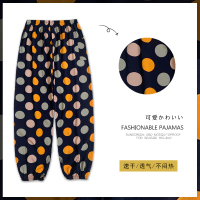 夏季女士大码棉绸睡裤人造棉薄款灯笼裤可外穿防蚊裤宽松空调长裤