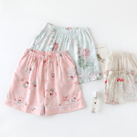 睡裤女短裤夏季薄款棉绸纯棉宽松人造棉家居裤绵绸沙滩裤居家裤