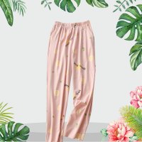 家居睡裤女夏春秋长裤薄款纯棉莫代尔宽松高腰大码月子空调裤全棉