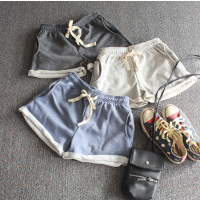 2020夏季新款居家睡裤热裤沙滩裤女士纯棉宽松卷边运动短裤阔腿裤