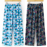 棉绸睡裤女夏季加肥加大中老年女睡裤纯棉月子裤可外传绵绸家居裤