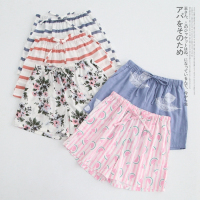 女睡裤夏季短裤纯棉纱布家居裤全棉薄款睡裤女宽松休闲沙滩裤热裤