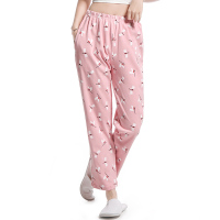 春秋季女士单件睡裤纯棉长裤加大码中老年人空调房单条睡裤家居服