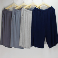 夏季薄款莫代尔睡裤男女士短裤宽松纯棉家居服大码休闲沙滩五分裤