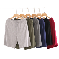 莫代尔男士家居裤休闲家居五分裤薄款睡裤宽松短裤大码沙滩裤男装