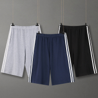 男士睡裤纯棉宽松短裤五分裤夏季薄款大码全棉家居夏天大裤衩运动