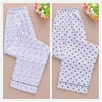 夏季睡裤男长裤纯棉家居裤休闲宽松大码全棉格子空调裤薄款春秋裤