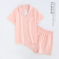 特价睡衣处理女夏睡衣纯棉纱布男家居服日系情侣套装空调服休闲