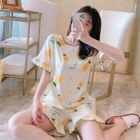 纯棉睡衣女夏季韩版甜美少女薄款夏天短袖学生可爱卡通家居服套装