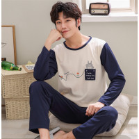 男大童睡衣长袖纯棉质12春秋夏季15男孩13-14-16初中学生17岁薄款