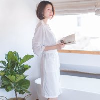 浴袍女夏季薄款华夫格睡袍男长款吸水速干浴衣春秋情侣睡衣家居服