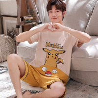 夏天半袖睡衣男孩子大童12-13-15岁纯棉短袖一套中学生家居服夏装