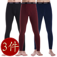 3条装男士秋裤单件打底裤青年贴身紧身线裤衬裤修身薄款保暖裤男