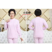 中老年老式秋衣女单件纯棉保暖内衣200斤大码加肥弹力印花薄线衣