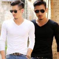 男士莫代尔秋衣保暖上衣单件薄款无痕长袖内衣单衣打底防寒衣