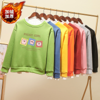 【星酷宝】加绒加厚半高领卫衣女宽松韩版学生上衣秋冬新款套头假两件外套潮