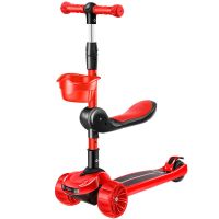 儿童滑板车三轮四轮单脚踏车可折叠音乐闪光小孩滑滑车宝宝溜溜车