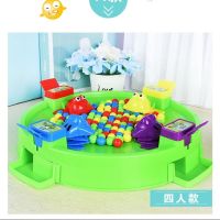 同款玩具青蛙吃豆亲子互动桌面游戏婴幼儿童贪吃疯狂益智早教|4人青蛙吃豆+48颗豆