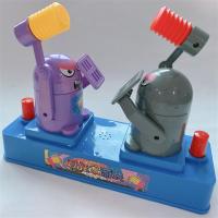 亲子互动对战对攻益智玩具桌面游戏双人小公仔对打儿童男孩礼物|[升级版]灯光音乐蓝色底座