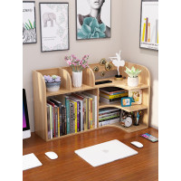 简易书桌上小型书架办公桌面置物架多层学生宿舍收纳儿童书柜家用