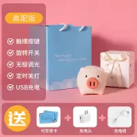 小猪硅胶小夜灯床头拍拍伴睡不插电520情人节礼物女夜光可爱台灯|夜明猪硅胶灯+充电头+精美包装+代写贺卡+礼品袋.