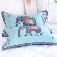 微瑕两条装 单人纯棉纱布枕套 透气吸汗 舒适 a类标准 枕头套