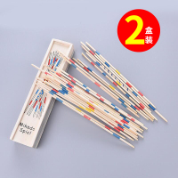 木质彩色游戏棒怀旧益智挑棒游戏桌上智力游戏桌面儿童玩具小礼物|益智挑棒[2盒装]