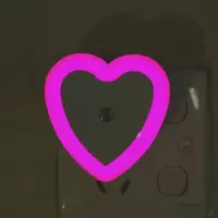 小夜灯led插电光控感应护眼节能宿舍少女床头卧室婴儿喂奶起夜灯|光控-光环爱心-紫1个