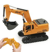 儿童电动遥控挖掘机玩具男孩挖土钩机工程仿真合金充电吊无线汽车