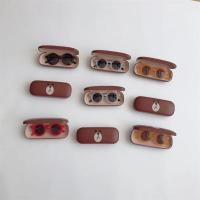 韩风婴童ins奶油色系儿童圆框太阳眼镜个性男女宝宝防晒太阳墨镜|薰衣紫+眼镜盒