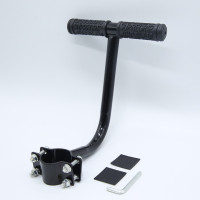 电动车后座椅儿童扶手把自行车上的后置坐垫小孩防摔推杆单车配件|升级款扶手+橡胶防滑垫