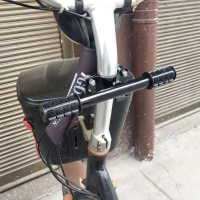 电动车后座椅儿童扶手把自行车上的后置坐垫小孩防摔推杆单车配件|一字扶手（黑把套）+橡胶防滑垫