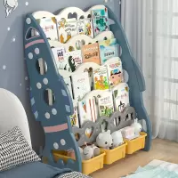儿童书架儿简易家用落地置物架宝宝书柜收纳幼儿园多层绘本架