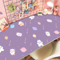 桌布书桌ins学生儿童学习写字台桌面pvc防水防油书桌垫皮革桌垫|粉红色星球兔皮革垫 70*