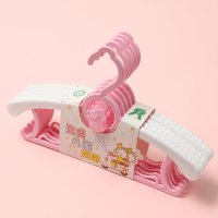 儿童小小孩小号婴儿晾家用宝宝幼儿专用防滑衣挂衣撑|粉色-机灵鼠可伸缩可叠挂【买多少个送多少个】 30