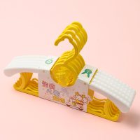 儿童小小孩小号婴儿晾家用宝宝幼儿专用防滑衣挂衣撑|黄色-机灵鼠可伸缩可叠挂[买多少个送多少个] 30