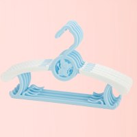 儿童小小孩小号婴儿晾家用宝宝幼儿专用防滑衣挂衣撑|蓝色-鼠可伸缩不可叠挂[买多少个送多少个] 15个