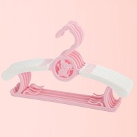 儿童小小孩小号婴儿晾家用宝宝幼儿专用防滑衣挂衣撑|粉色-鼠可伸缩不可叠挂[买多少个送多少个] 20个